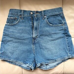 Levi Hight Loose Blue Denim Jean Shorts for Women